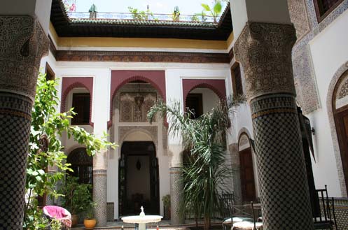 photo du patio au maroc